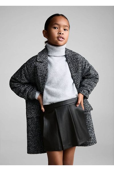 MANGO Kids Hosenrock in Lederoptik