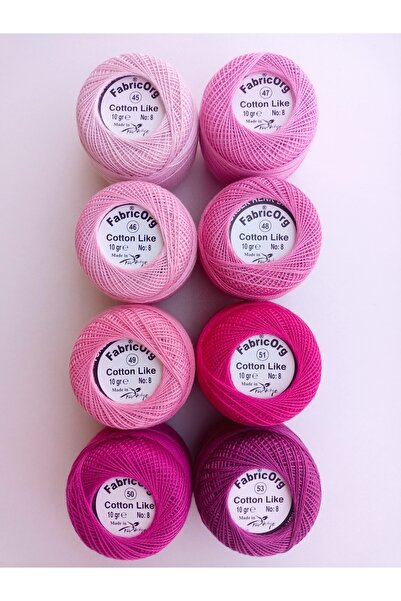 fabricorg مجموعة خيوط قطنية تشبه الإيتامين مكونة من 8 قطع 7 (10 GR-NO.8)