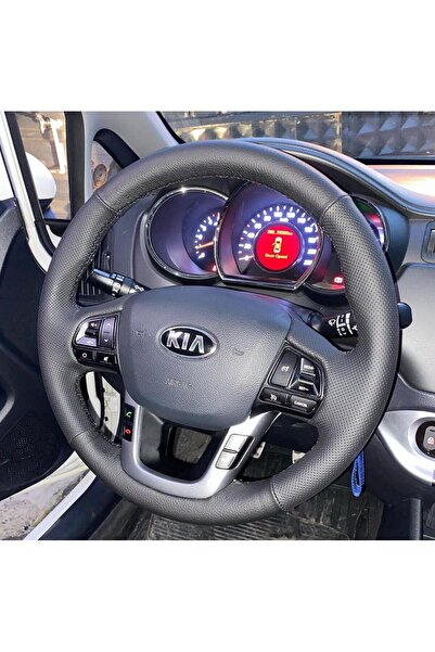 dk direksiyon Kaplamacı KİA RİO ARACA ÖZEL DİKMELİ DİREKSİYON KILIFI(SPOR MOD...