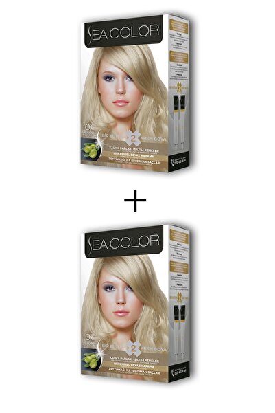 Sea Color 2X2 Tüp Krem Saç Boyası Seti Platin Sarısı No:0.1
