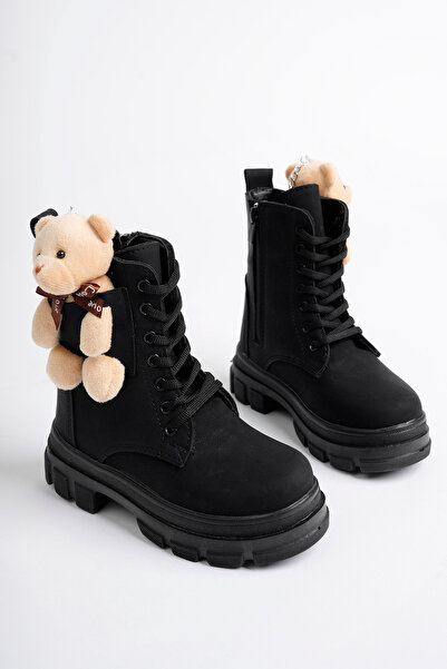 DİGGO Dětské boty odolné proti chladu – design s medvídkem, zipem a vlněným vnitřním provedením