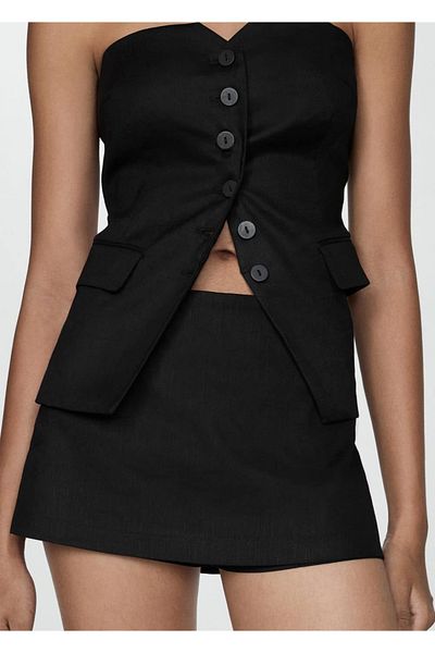 MANGO Woman Patterned A-Line Skirt