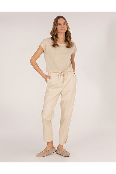 Pierre Cardin Cream Carrot Fit Trousers 50263163-Vr071