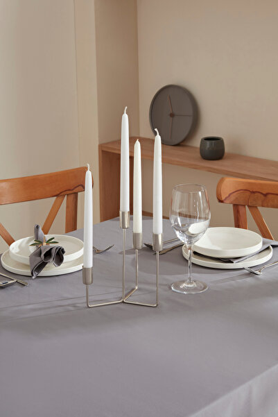 Karaca Home Siela 4'lü Şamdan Gümüş