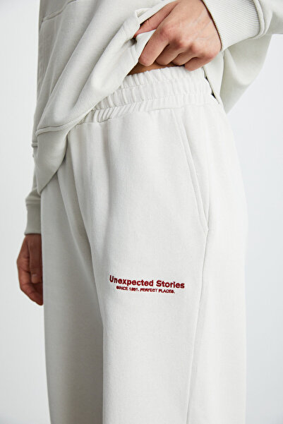 GRIMELANGE Karely Women's Light Gray Sweatpants