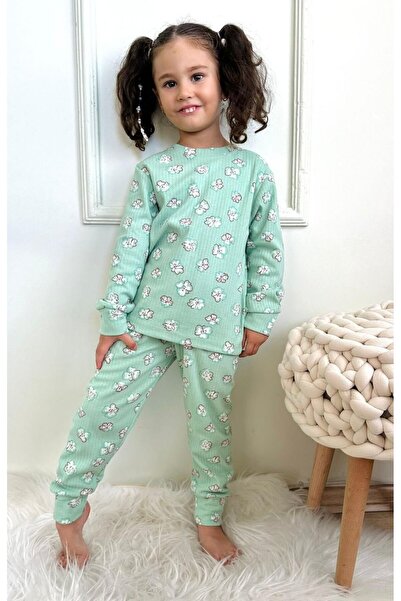 Bisahane Момичешка зелена пижама