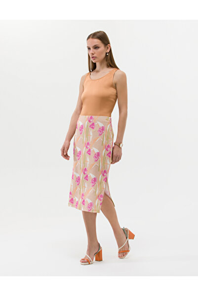 Pierre Cardin Camel Slim Fit Örme Etek 50263095-VR233