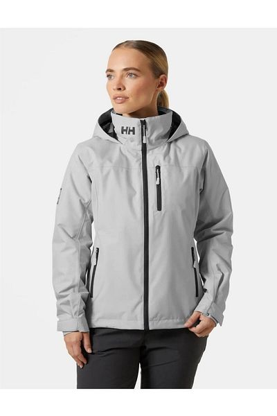 Helly Hansen W Crew Hooded Midl Light Gray Women's Coat 2.0