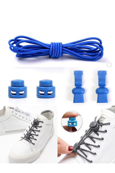Heel'sUp أربطة ذكية باللون الأزرق - أربطة أحذية مستديرة مطاطية عملية - مرنة، ...
