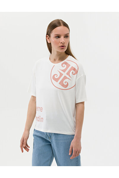 Pierre Cardin Εκρού Μπλουζάκι Άνετης Εφαρμογής 50263377-VR019