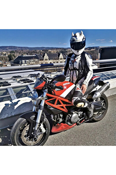 NetWork Mühendislik 8 Renk Seçenekli Motosiklet Kaskı Şeytan Boynuzu(KASK DAH...