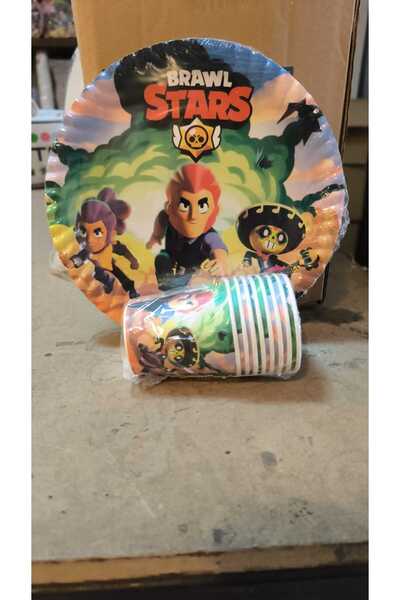 Mini Parti STORE BRAWL STARS TABAK - BARDAK 8 Lİ