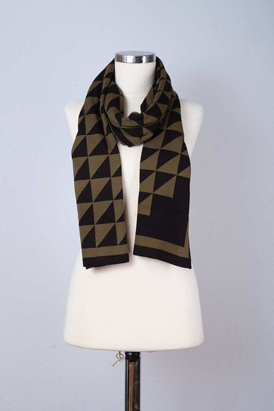 Sebir Moda Triangle Patterned Knitwear Knitted Scarf