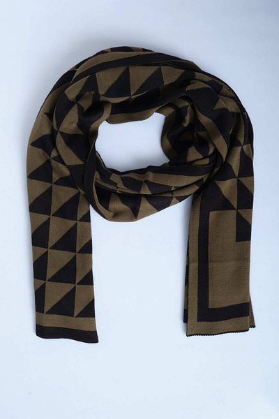 Sebir Moda Triangle Patterned Knitwear Knitted Scarf