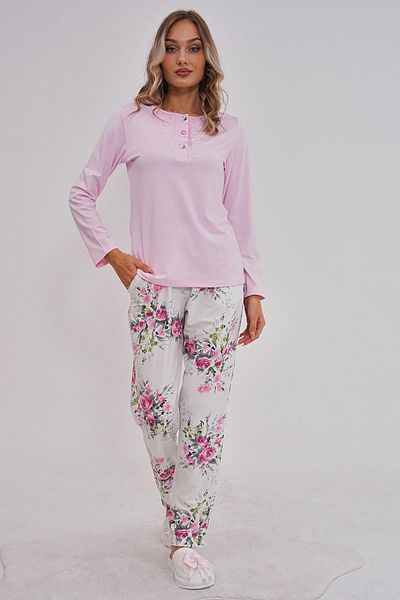 Mecit Pijama طقم بيجامة نسائي فروي فوشيا من Mecit 6121