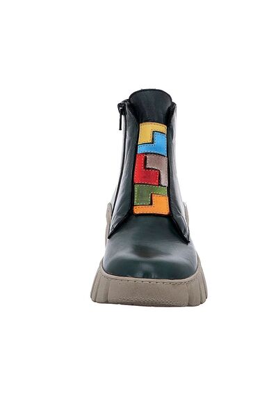 İNZE AYAKKABI Yağ Yeşili Hakiki Deri Bot - Model Adı: Stockholm