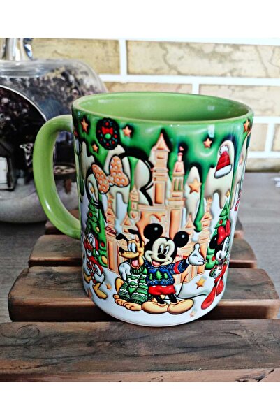 Mugs and love Micky Ve Arkadaşları Yılbaşı Partisi Porselen Kupa