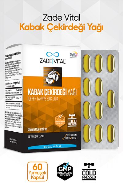 Zade Vital Pumpkin Seed Oil 320 Mg 60 Capsules