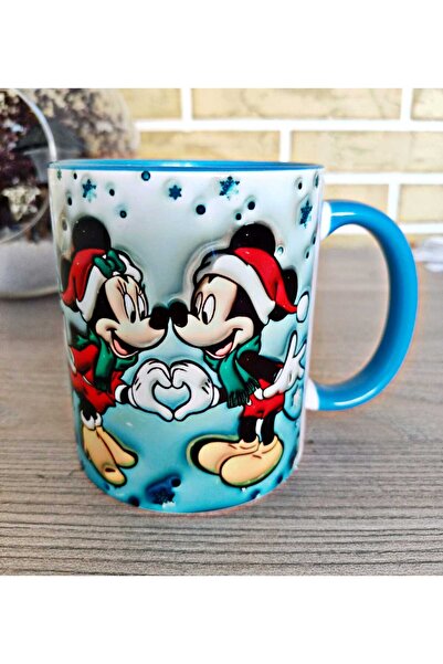 Mugs and love Micky And Minnie Yılbaşı Aşkı Porselen Kupa