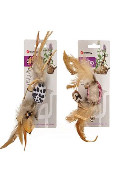 Flamingo Leopard Furry Cat Toy