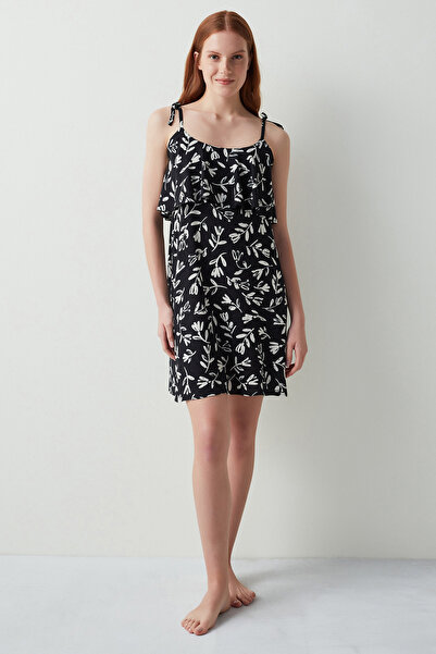 Penti Siyah Dark Fleur Elbise