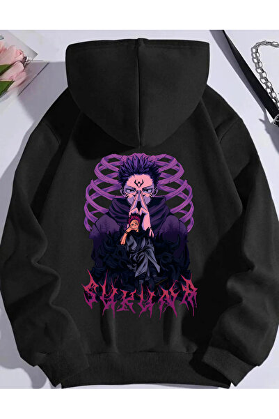 Massgai سويت شيرت بقلنسوة كبير الحجم للجنسين من Jujutsu Kaisen Yuji İtadori S...