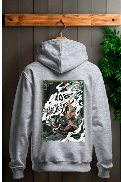 Massgai Unisex One Piece: Roronoa Zoro Anime με τυπωμένο σχέδιο με κουκούλα O...