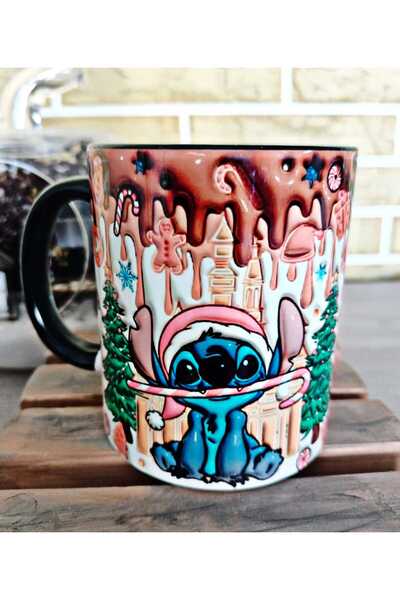 Mugs and love Stitch Yılbaşı Partisi Porselen Kupa