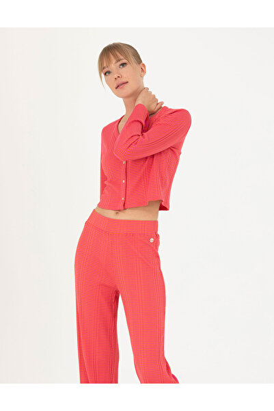 Pierre Cardin Fuşya Crop Top Örme Hırka 50263591-VR023