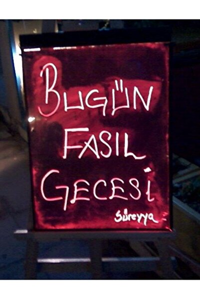 Termoform Işıklı Tabela 30x40cm 1 Kalem-yaz Sil Neon Led Sihirli Tabela -yazı...