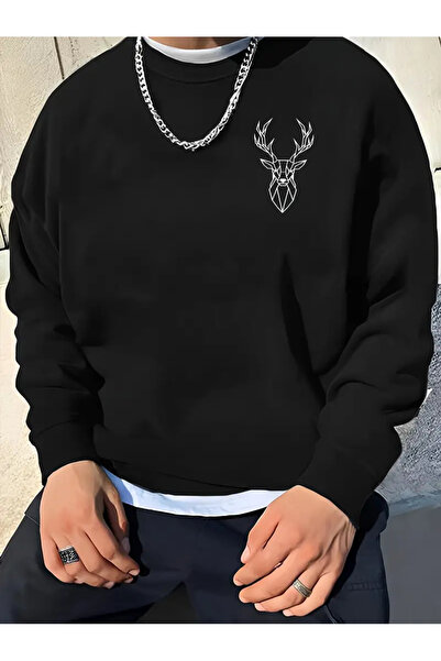 FULL TOLERANCE طاقم الرقبة الرنة الغزلان طباعة البلوز