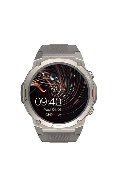 HiFuture Mix2 Grey 36mm Smart Watch - Heart Rate Sports Tracker with Bluetooth 5.2, Ip68, 1.43 Inch Calling