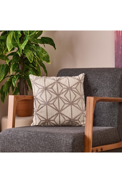 Evidea Μαλακό Μαξιλάρι Ριχτάρι - Μπεζ - 43x43 cm