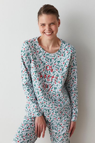 Penti Set pijamale Gri deschis Melange Happy Day