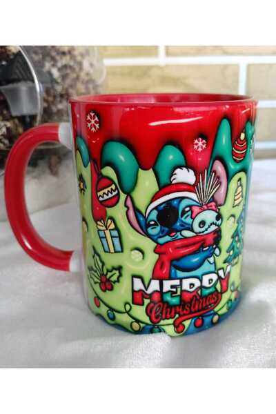 Mugs and love Stitch Yılbaşı Partisi Porselen Kupa