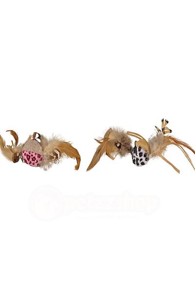 Flamingo Leopard Furry Cat Toy