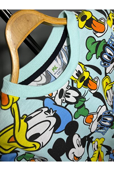 MUCİZEKİDS Unisex Printed Two Rope 100% Cotton Suit Set