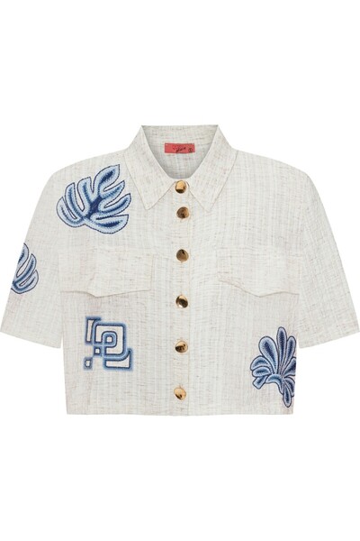 Quzu nakış detay gömlek