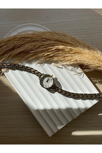 QUARTZ ساعة يد نسائية كلاسيكية من Rubsey بتصميم ريترو الحد الأدنى من الخرز قطعة واحدة