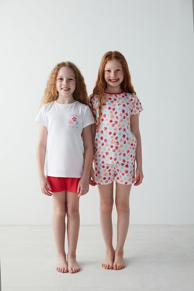 Penti Girl's Patel Dye Patterned 2-Piece Pajama Set