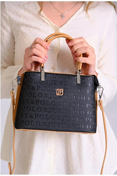 Just Polo حقيبة يد وكتف نسائية منقوشة بحزام طويل قابل للتعديل RC4019