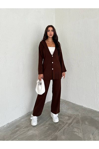 Cara Std Size Belted Knitwear Set