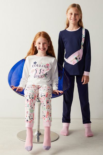 Penti Girl's College Girl LS 2-Piece Pajama Set