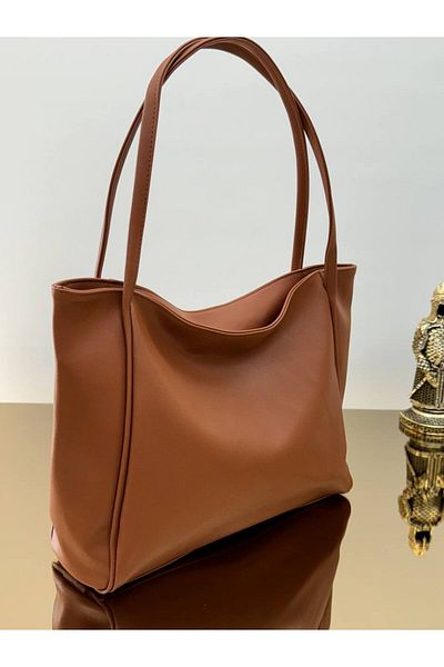 ARTON Tan Faux Leather Corded Casual Shoulder Bag