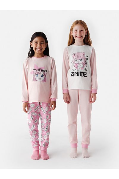 Penti Girl's Anime Patterned 2-Piece Pajama Set