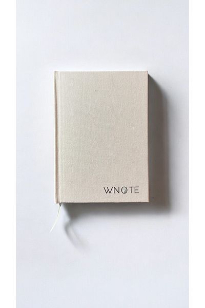 Woodsuppco Notebook & Planner - Unlined - Canvas Cover - 80 Sheets