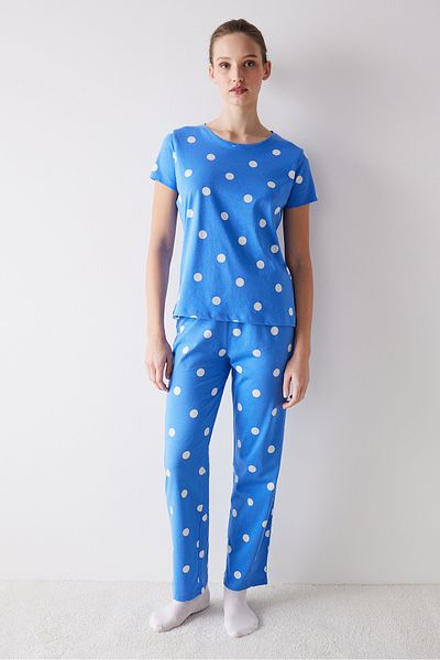 Penti Set de pijamale pantaloni cu dungi albe
