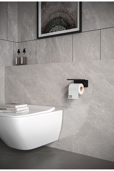 alfams by fmsa Metal Set of 2 |   Toilet Paper Holder + Towel Rack – Rust Resistant, Long Lasting