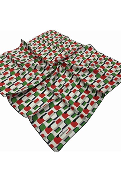 Cacharel Eșarfă din mătase Tivil cu model verde 8703313 - 911