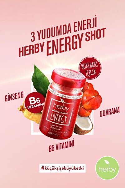 Genel Markalar Energy Ginseng Shot 12'li Paket Enerji Desteği Bitki Bazlı Içecek 60 ml